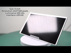 Módulo TFT de 9 polegadas com 1024 * 600 pixels Luminância 500nits Exibição de alto brilho para visível ao ar livre